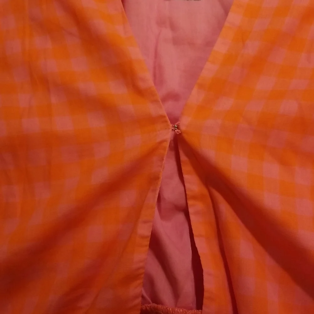 J Crew Gingham Plaid Ruffle Top NWT